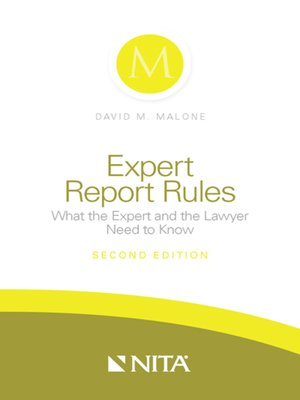 cover image of Expert Report Rules